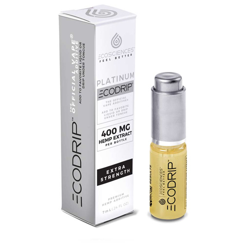 EcoDrip Platinum CBD Vape Additive, 400 mg, 7 ml EcoDrip Platinum CBD Vape Additive, 400 mg, 7 ml
